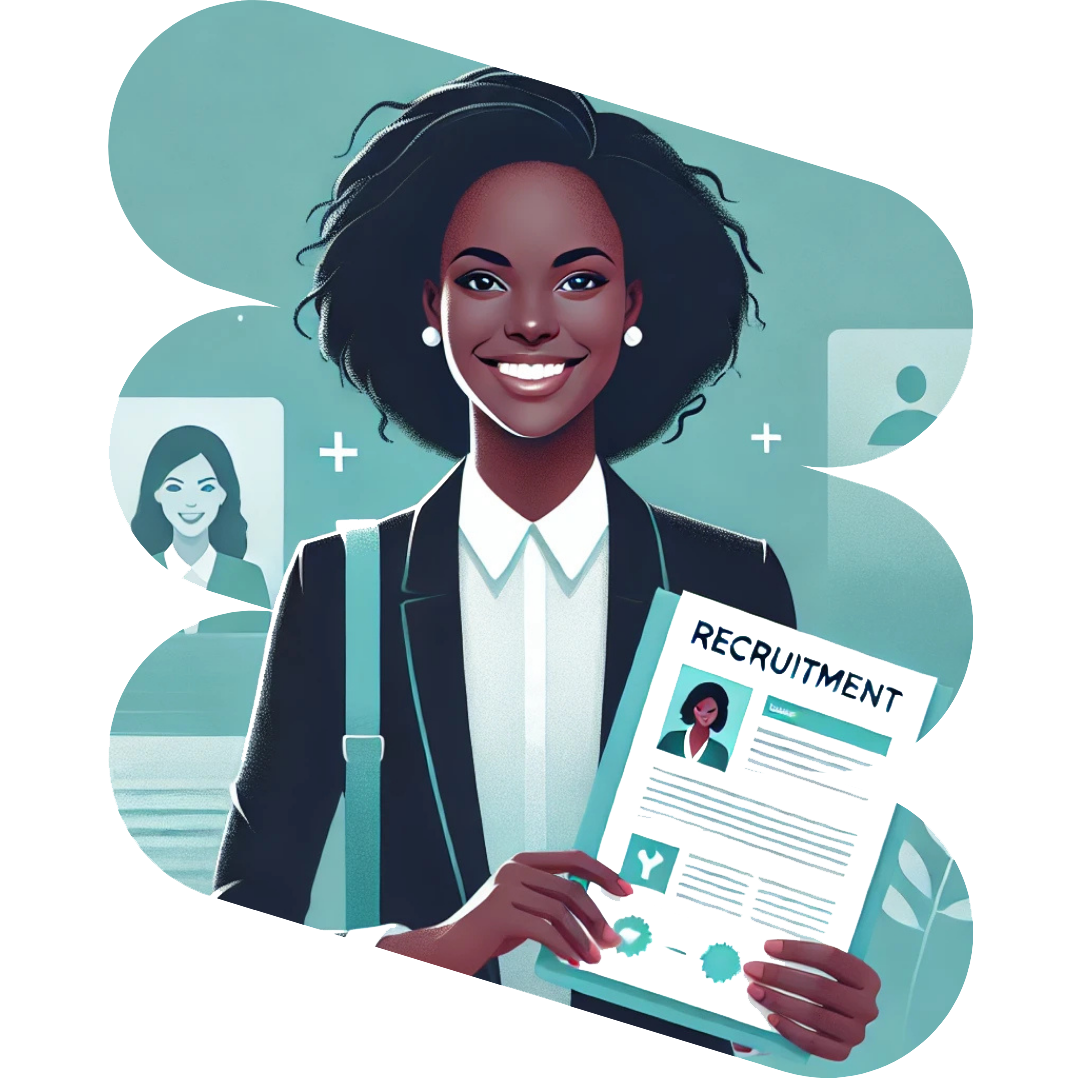 Dashboard da plataforma MYPessoal mostrando interface de recrutamento com lista de candidatos, gráficos de analytics e métricas de RH